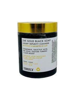 TRULY 24K Gold Black Soap Luxury Impurity Cleanser - 6 fl oz / 180 ml